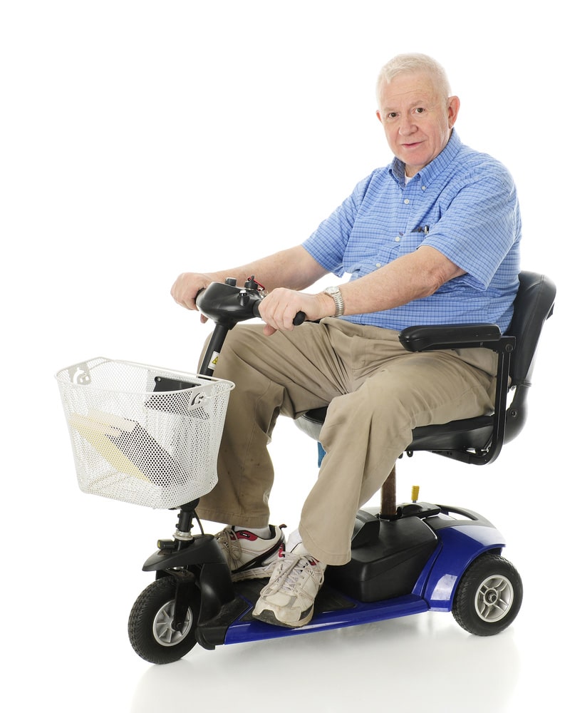 Senior Man Using A Mobility Scooter — Mobility Shop In Tweed Heads, NSW