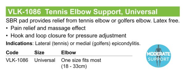 Tennis Elbow Support Specs