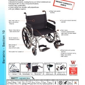 Wheelchair Heavy Duty Extra Wide