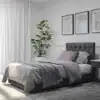 gray bed